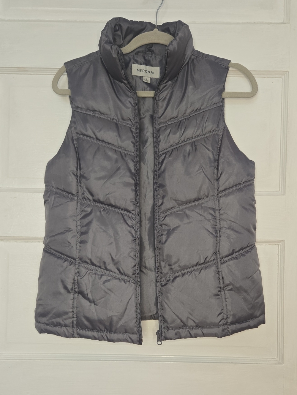 Merona Women's Small Quilted Vest in Gray Size Small_167
